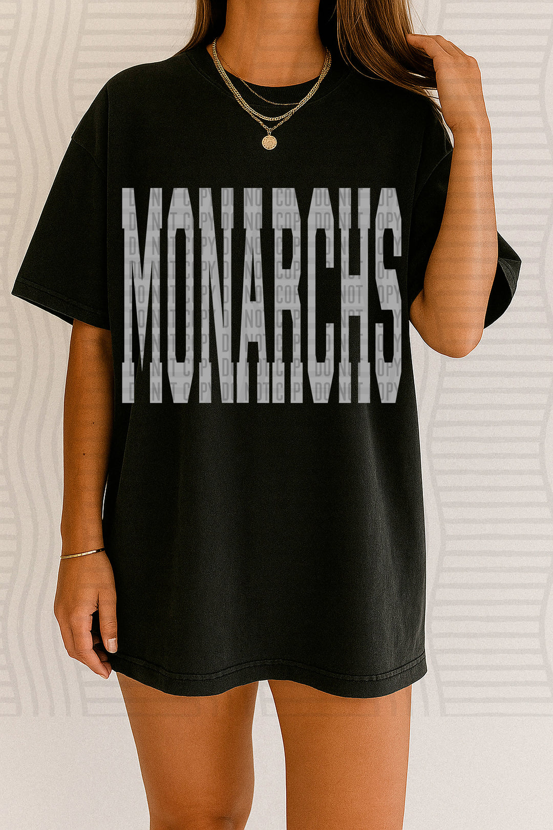 Oversized Stretched Grayscale DTF Print