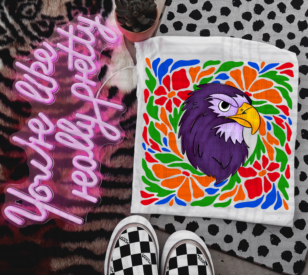 Retro Floral Mascot Heads DTF Print