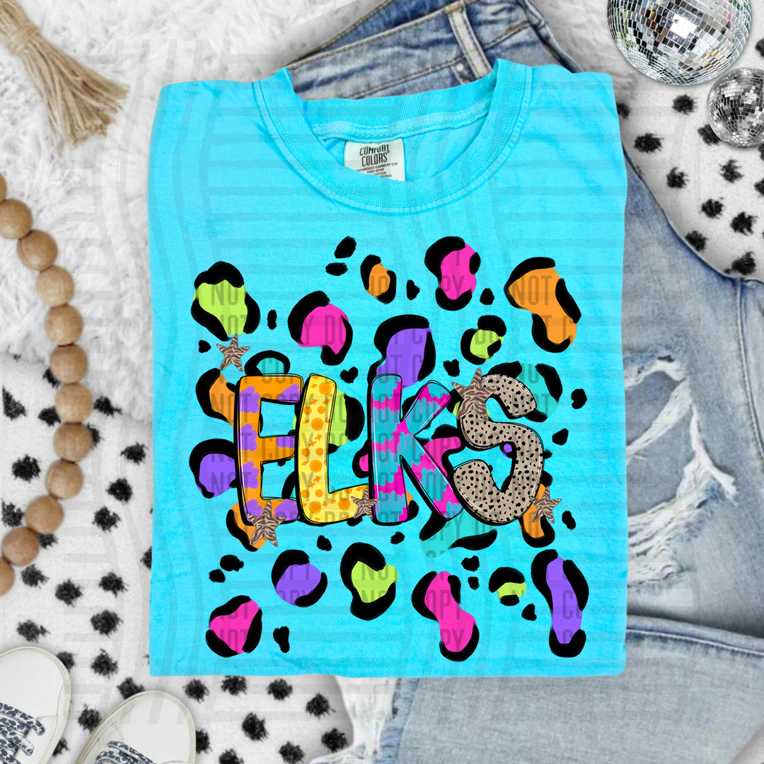 Funky Mix Up Leopard Spots DTF Print
