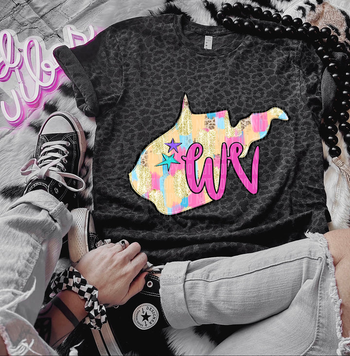 Preppy Bright Brushstroke States DTF Print