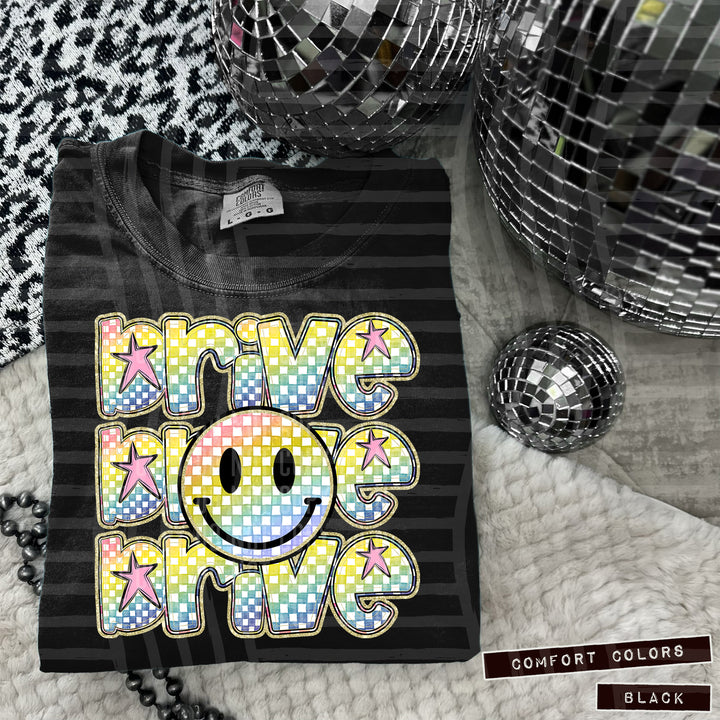 Rainbow Smiley Triple Stack DTF Print