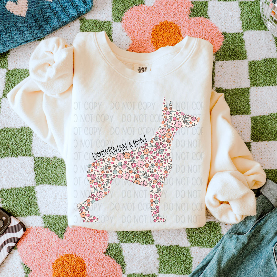 Dog Mom Floral DTF Print
