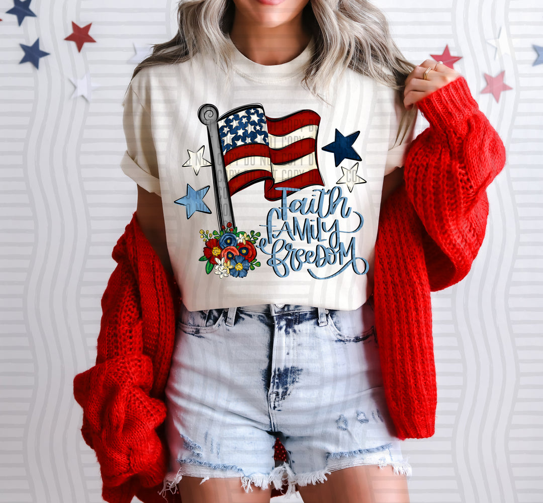 Faith Family Freedom DTF Print