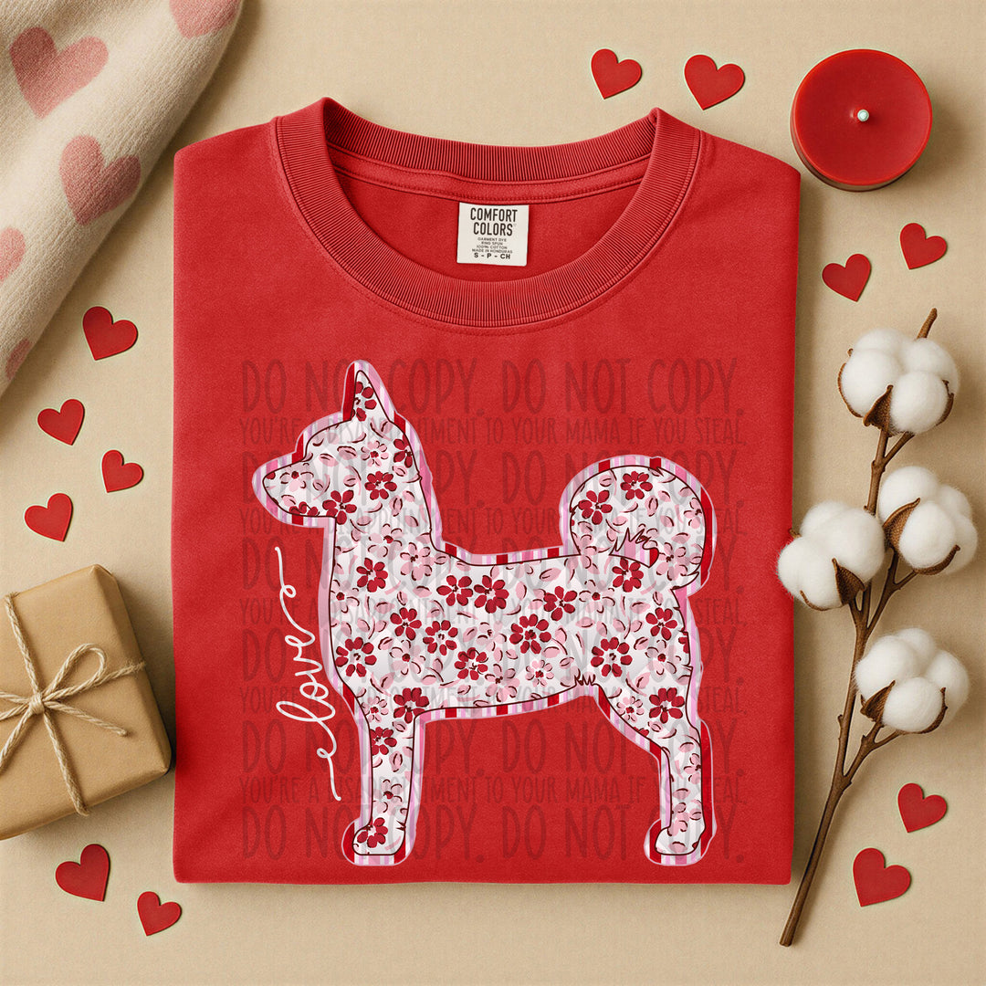 Valentine Dogs DTF Print