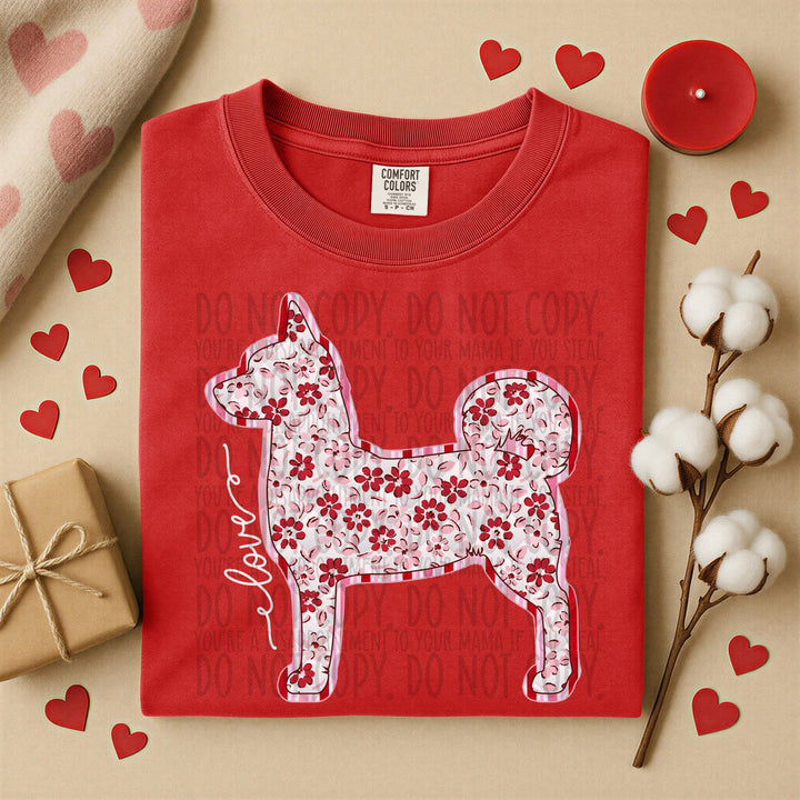 Valentine Dogs DTF Print