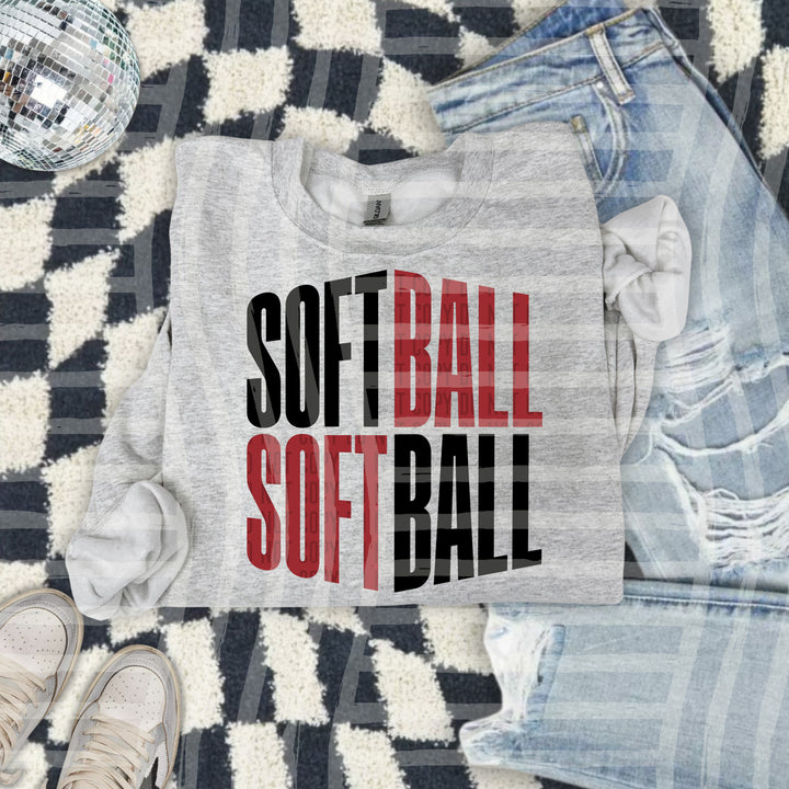 Softball Word Art DTF Print