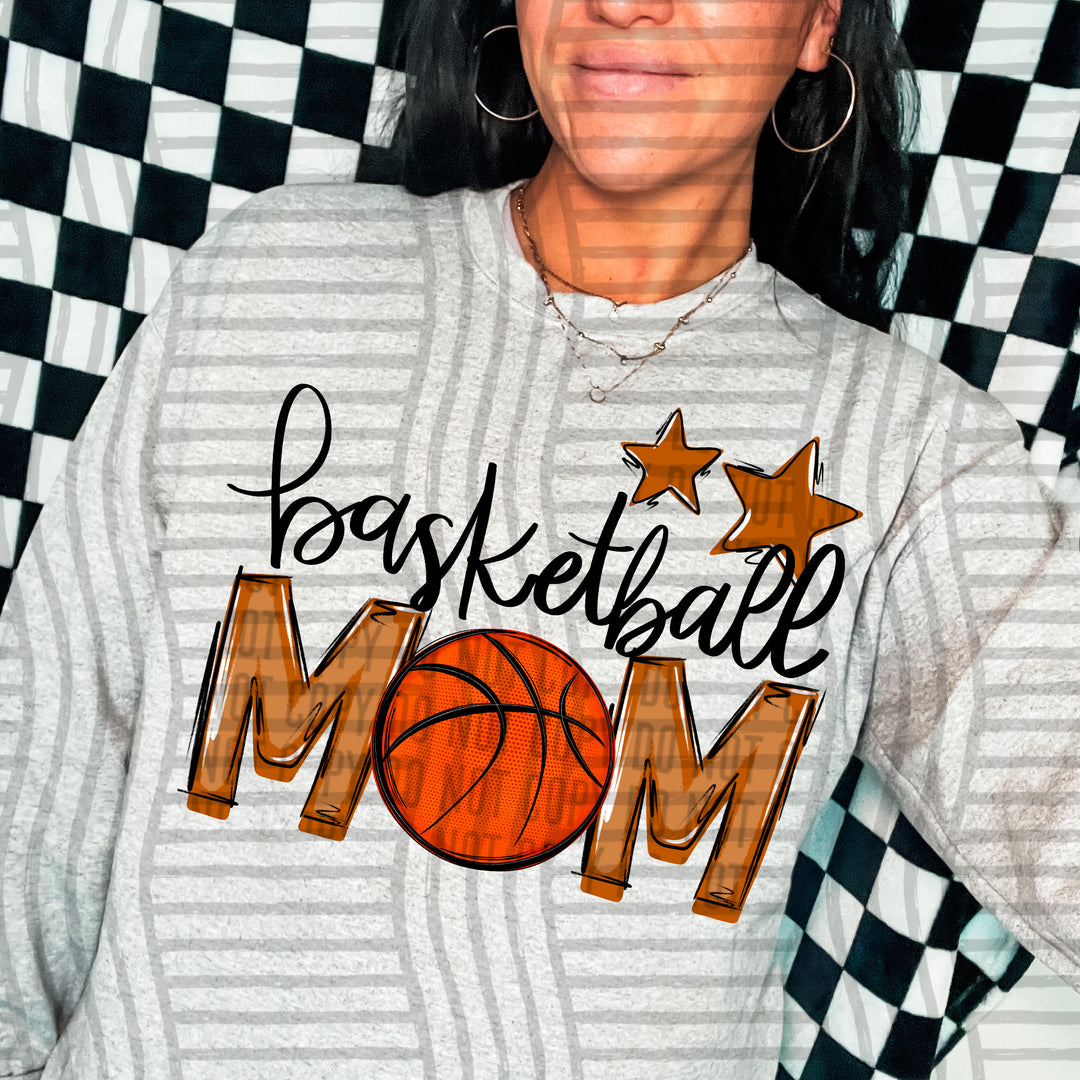 Sports Mom Basketball DTF Print