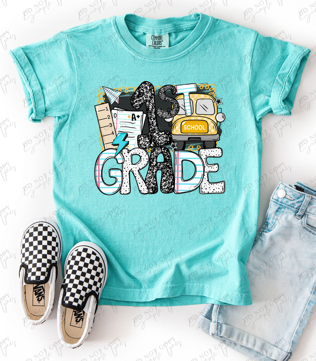 Back To School Bus Grade Levels DTF Print