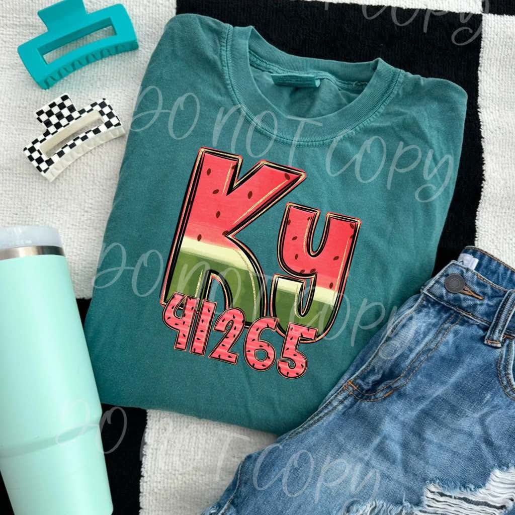 Customized Watermelon Zip Code DTF Print