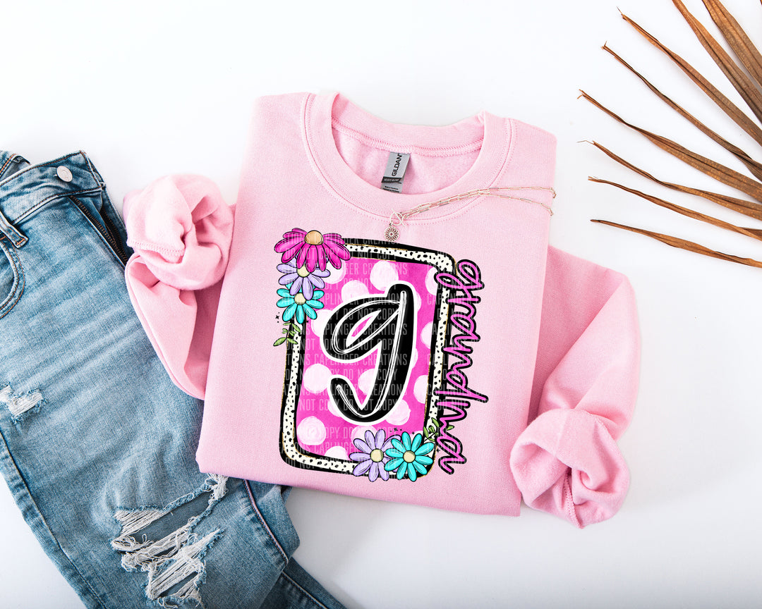 Floral Blooms Mother’s Names DTF Print