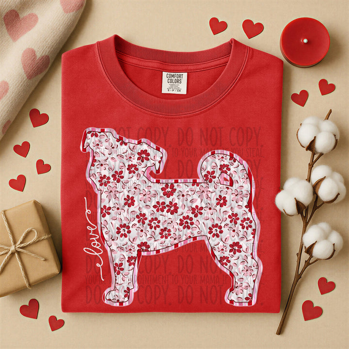 Valentine Dogs DTF Print