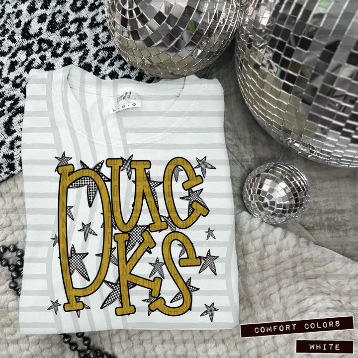 Gold Staggered DTF Print