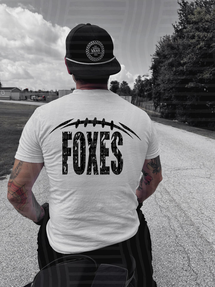 Solid Back Football DTF Print
