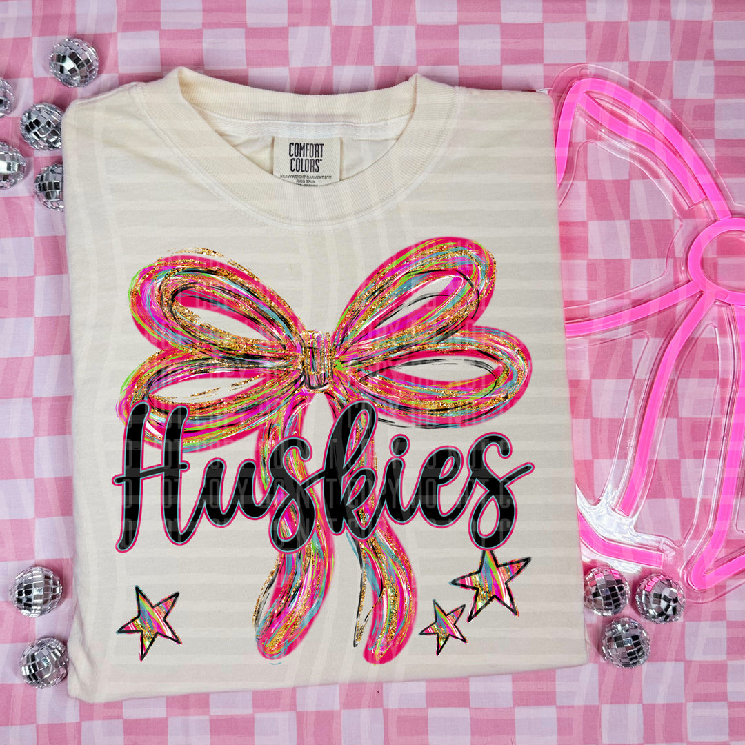 Whimsical Christmas Bows Mascots DTF Print