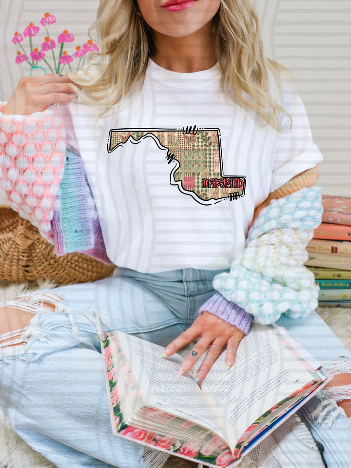 Butterfly Cottage States DTF Print