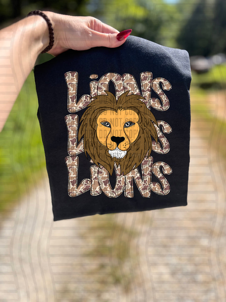 Camo Mascot Heads DTF Print