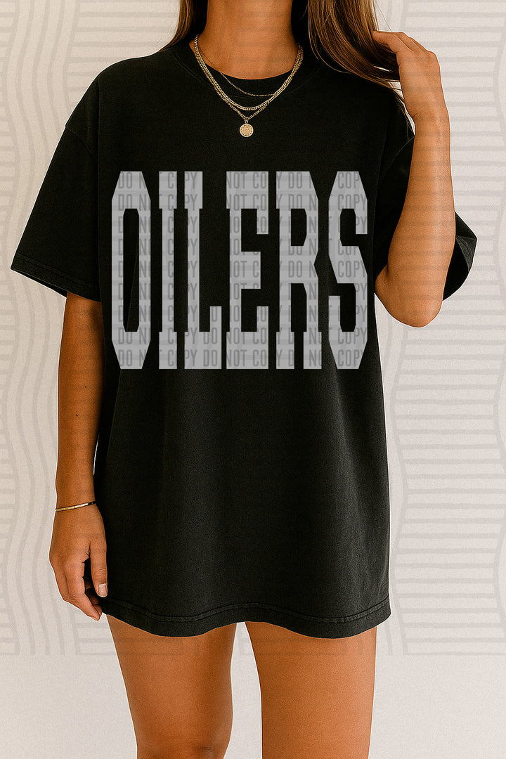 Oversized Stretched Grayscale DTF Print