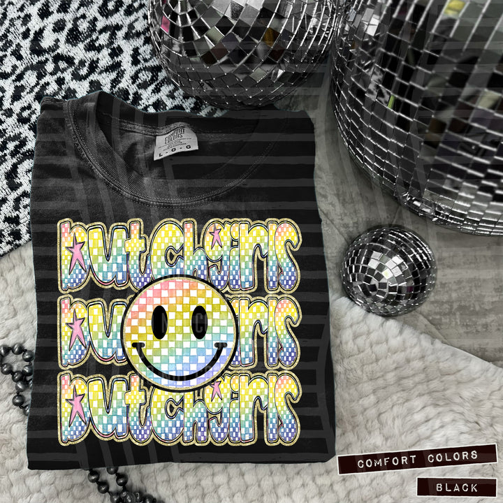 Rainbow Smiley Triple Stack DTF Print