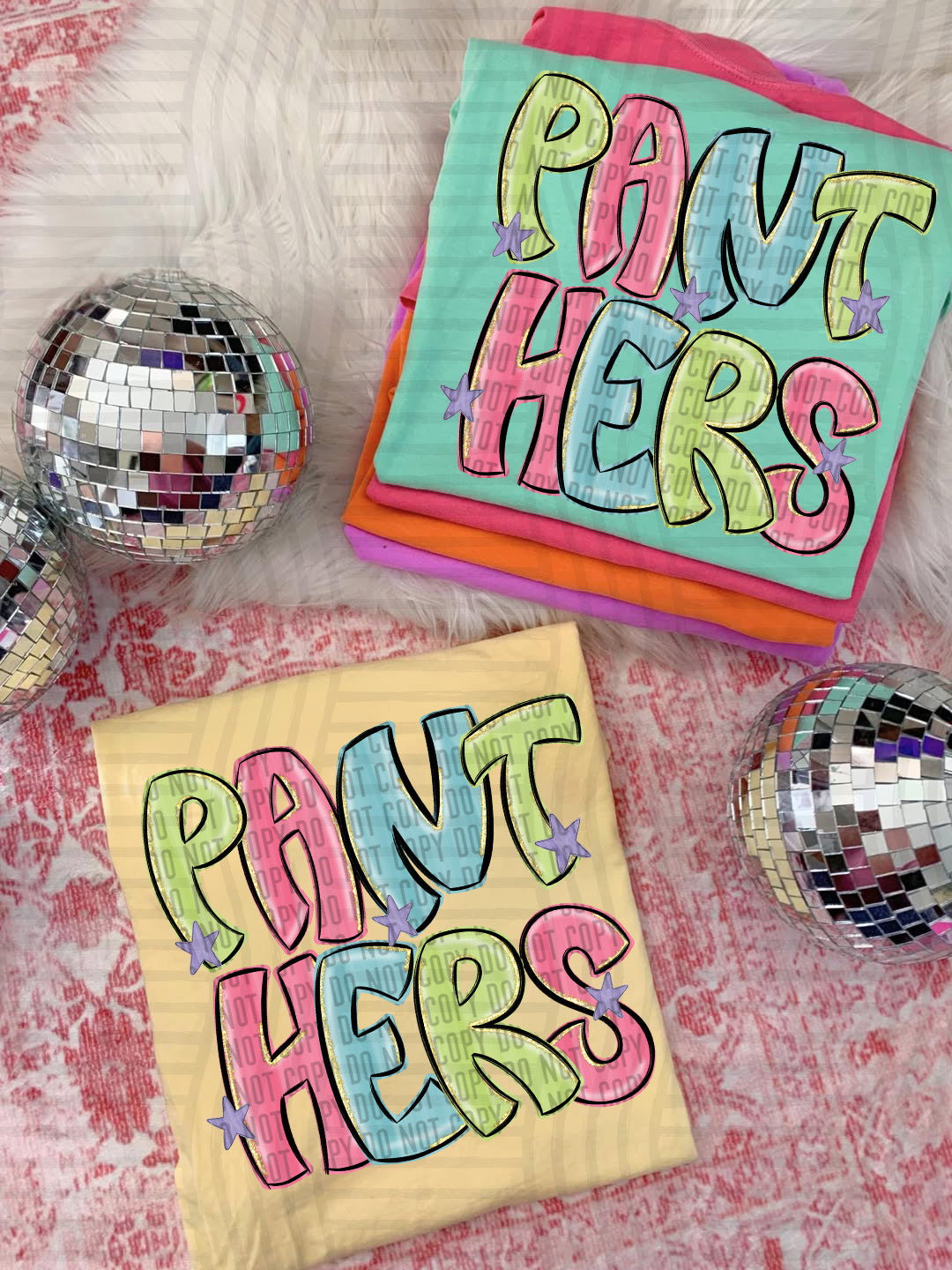 Glittery & Preppy Mascots DTF Print