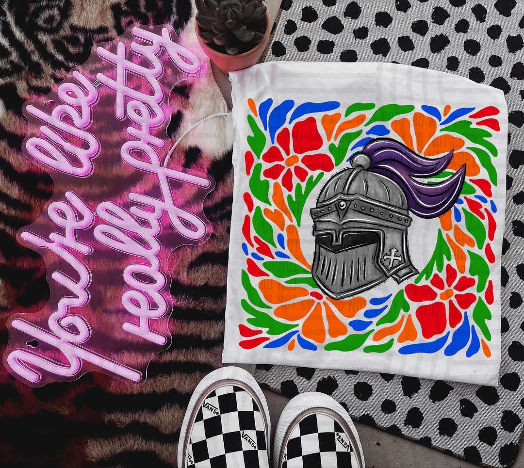 Retro Floral Mascot Heads DTF Print