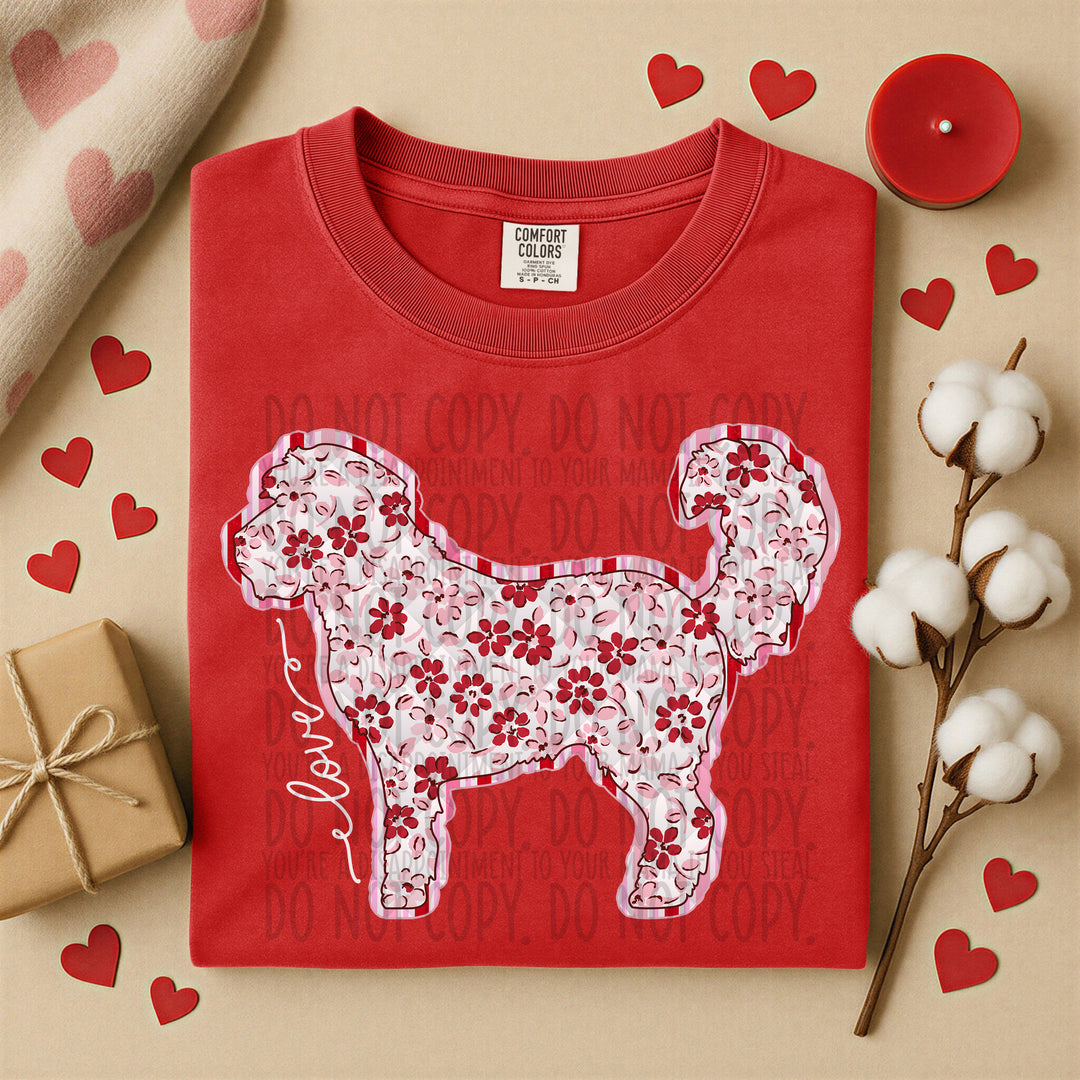 Valentine Dogs DTF Print