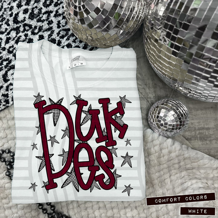 Maroon Staggered DTF Print