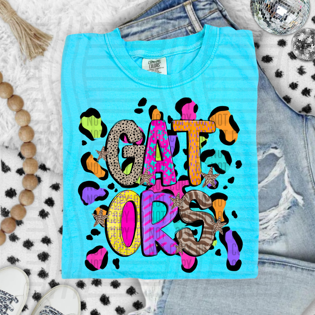 Funky Mix Up Leopard Spots DTF Print