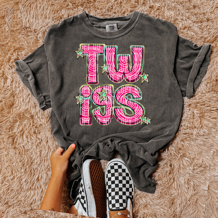 Pink Swirls DTF Print