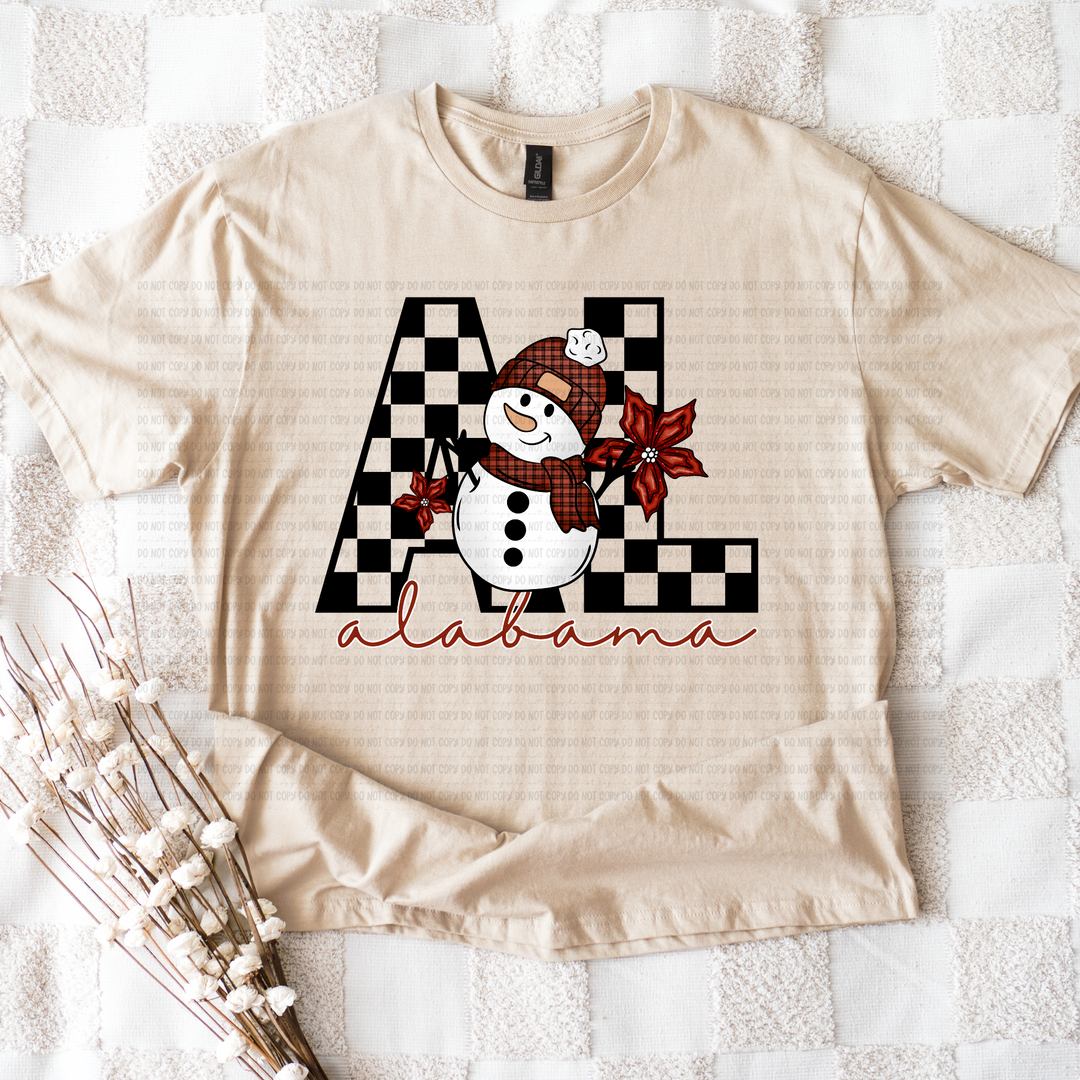 Snowman States DTF Print