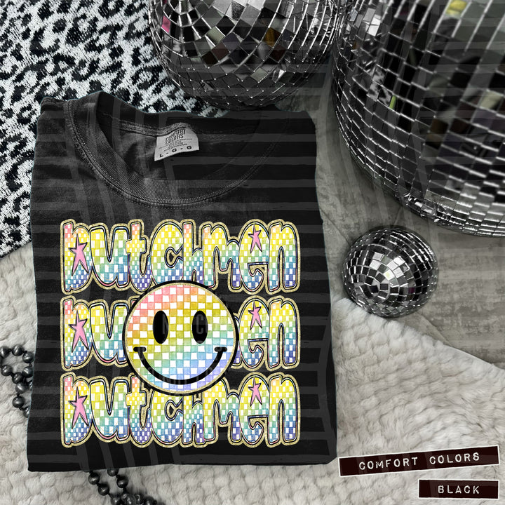 Rainbow Smiley Triple Stack DTF Print