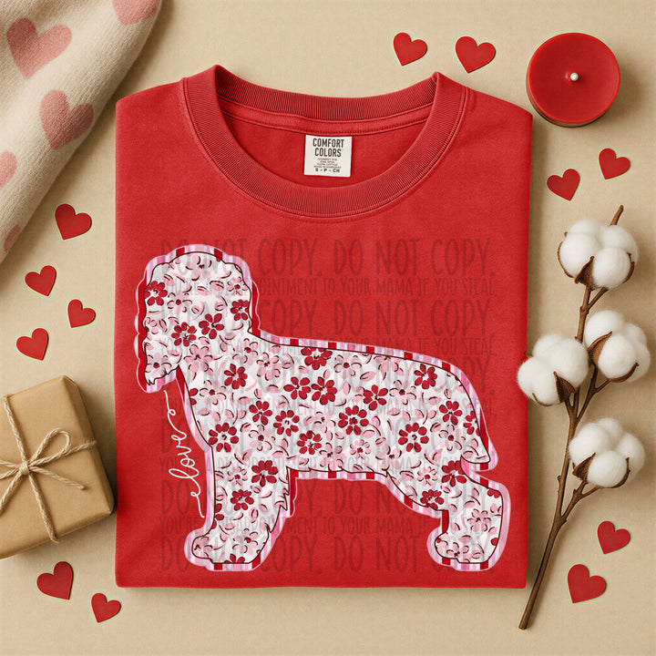Valentine Dogs DTF Print