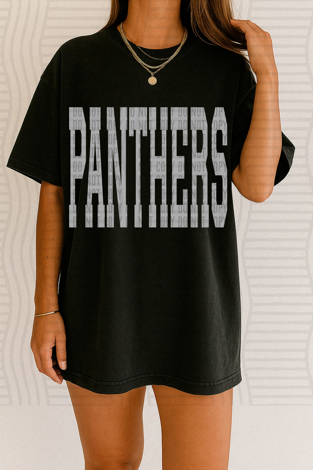 Oversized Stretched Grayscale DTF Print