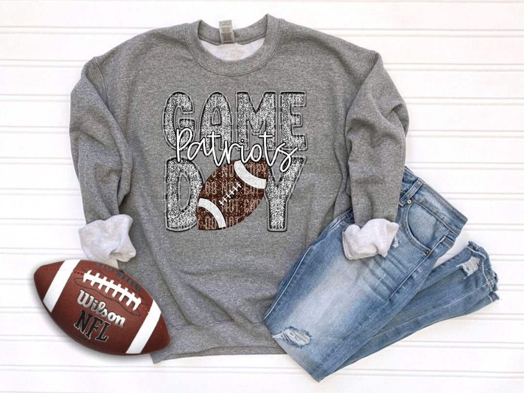 Grey Football DTF Print