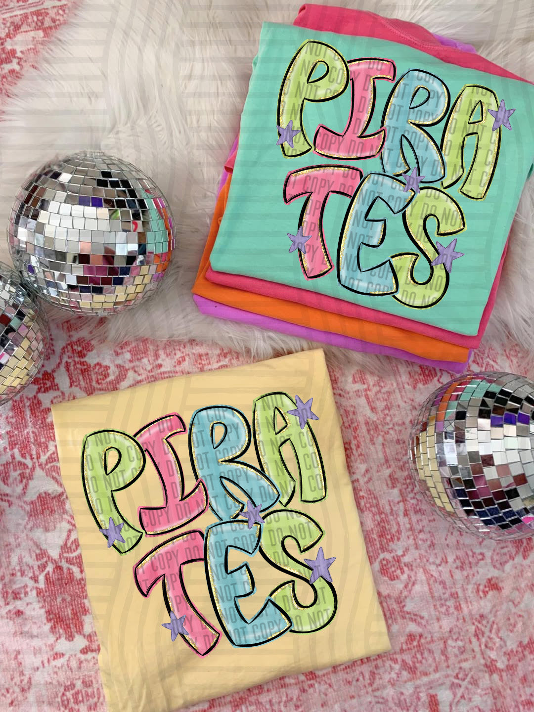 Glittery & Preppy Mascots DTF Print