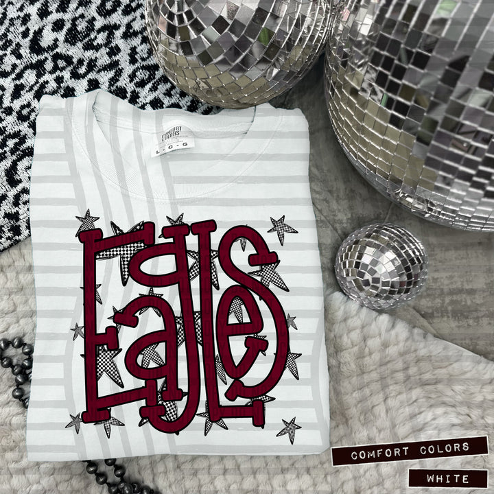 Maroon Staggered DTF Print