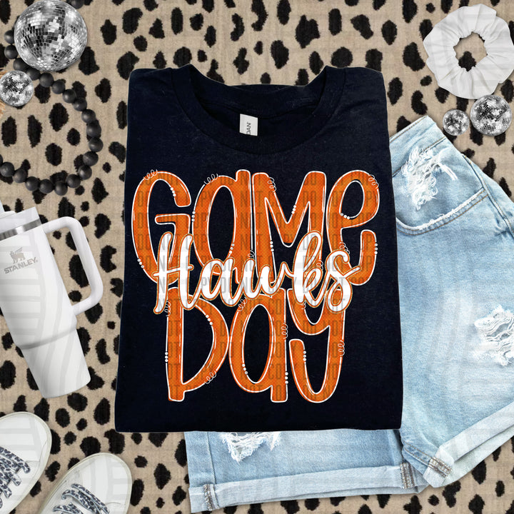 Doodle Gameday Burnt Orange DTF Print