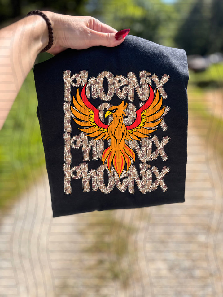 Camo Mascot Heads DTF Print