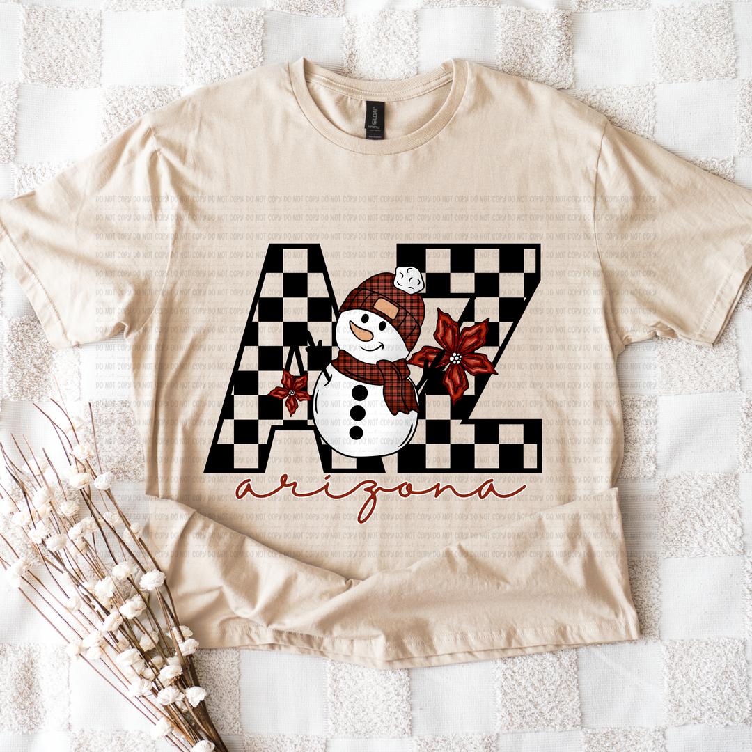 Snowman States DTF Print