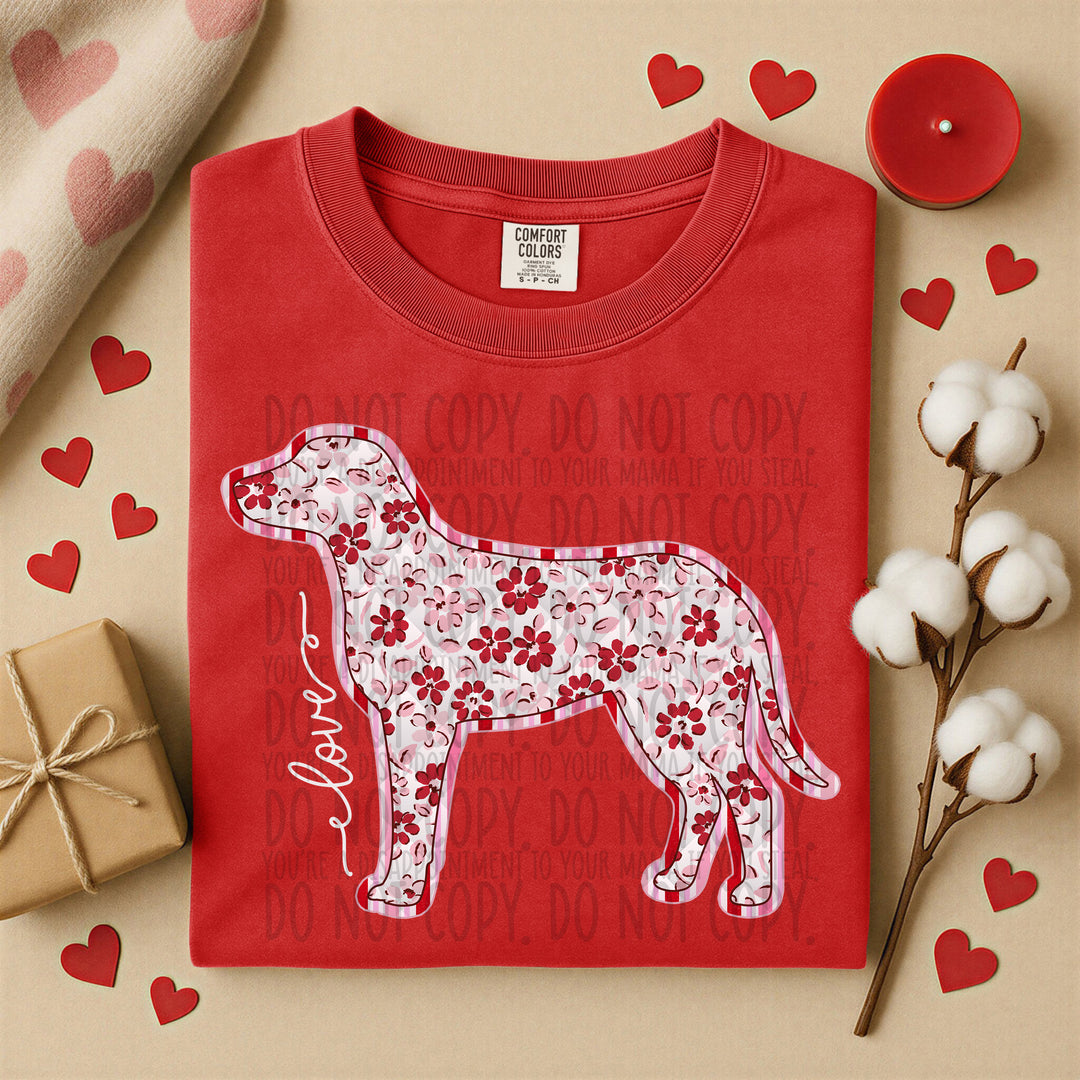 Valentine Dogs DTF Print