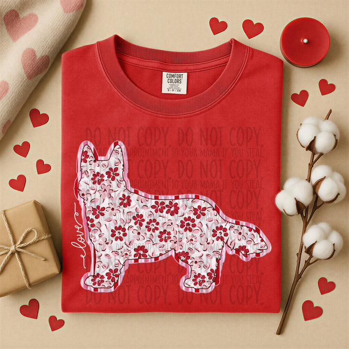 Valentine Dogs DTF Print