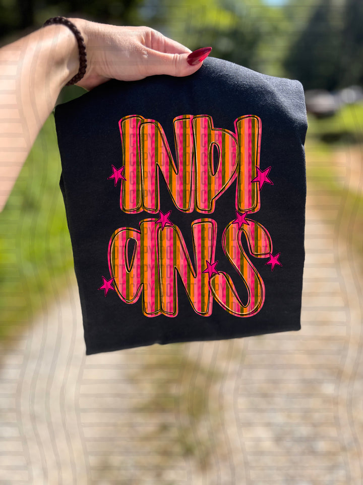 Holly Jolly Cheer Striped DTF Print