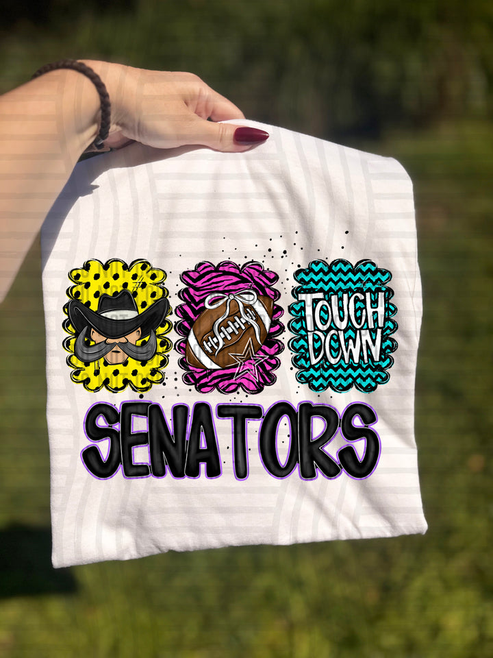 Preppy Bright Trio Mascot Heads DTF Print