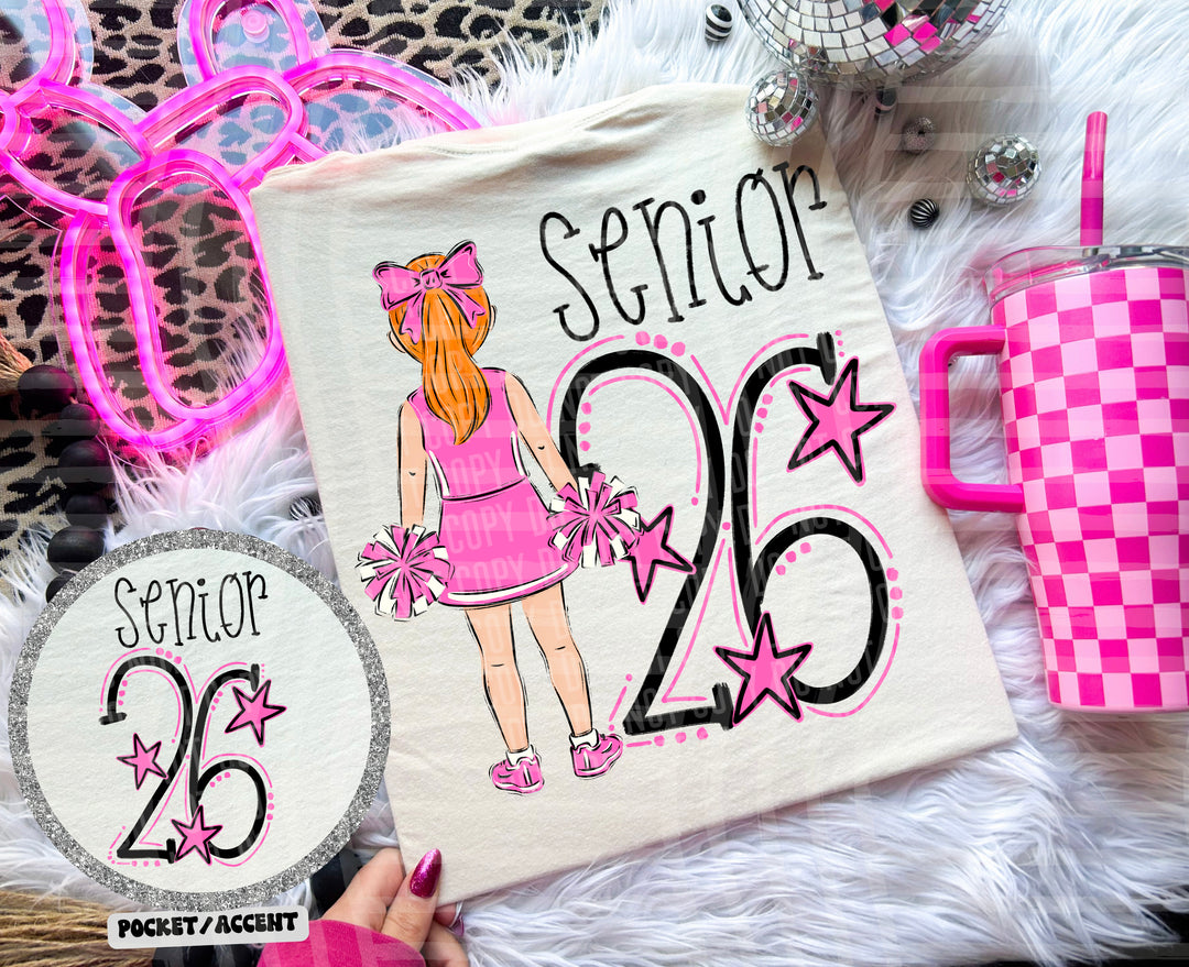 Cheerleader 2026 Senior BACK DTF Print