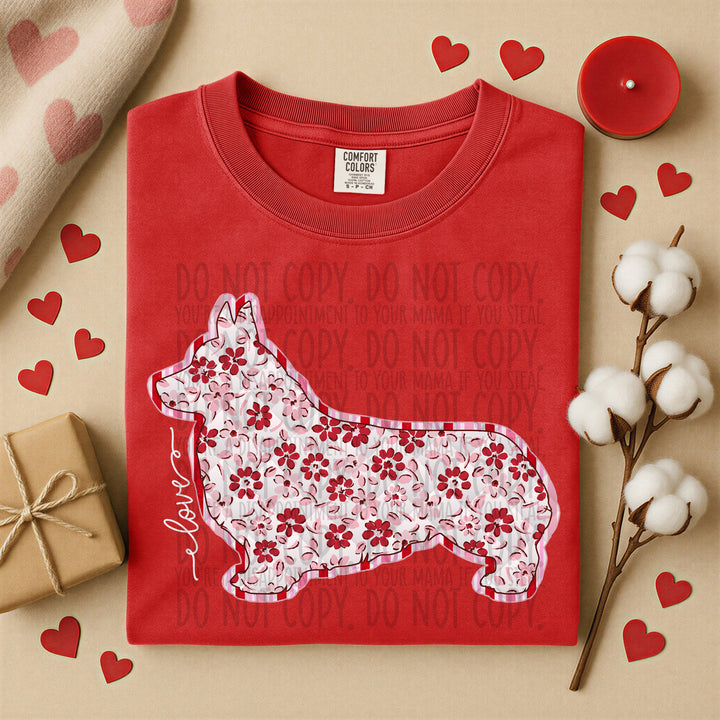 Valentine Dogs DTF Print