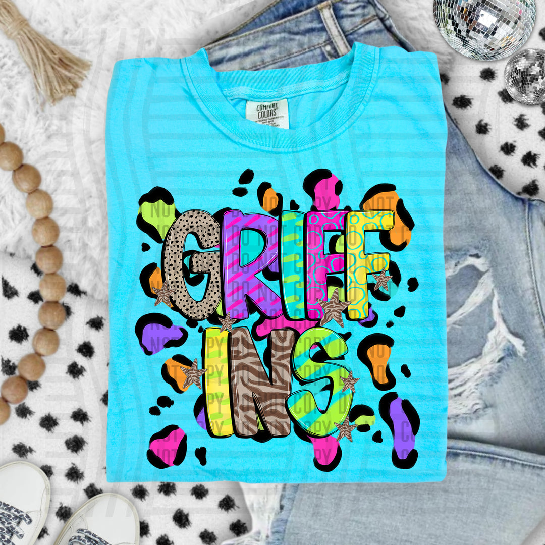 Funky Mix Up Leopard Spots DTF Print