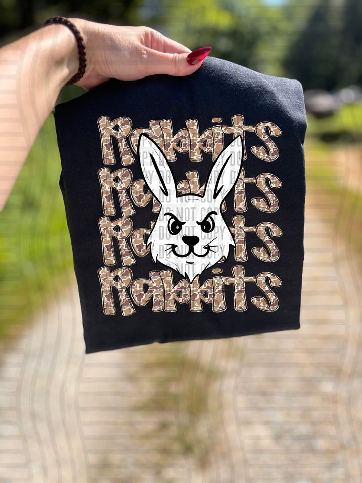 Camo Mascot Heads DTF Print