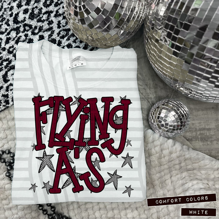 Maroon Staggered DTF Print