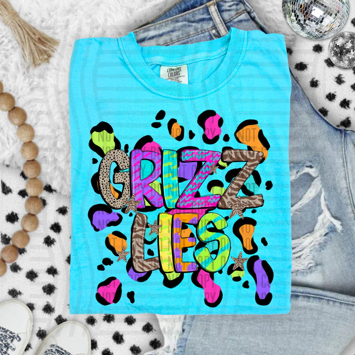 Funky Mix Up Leopard Spots DTF Print