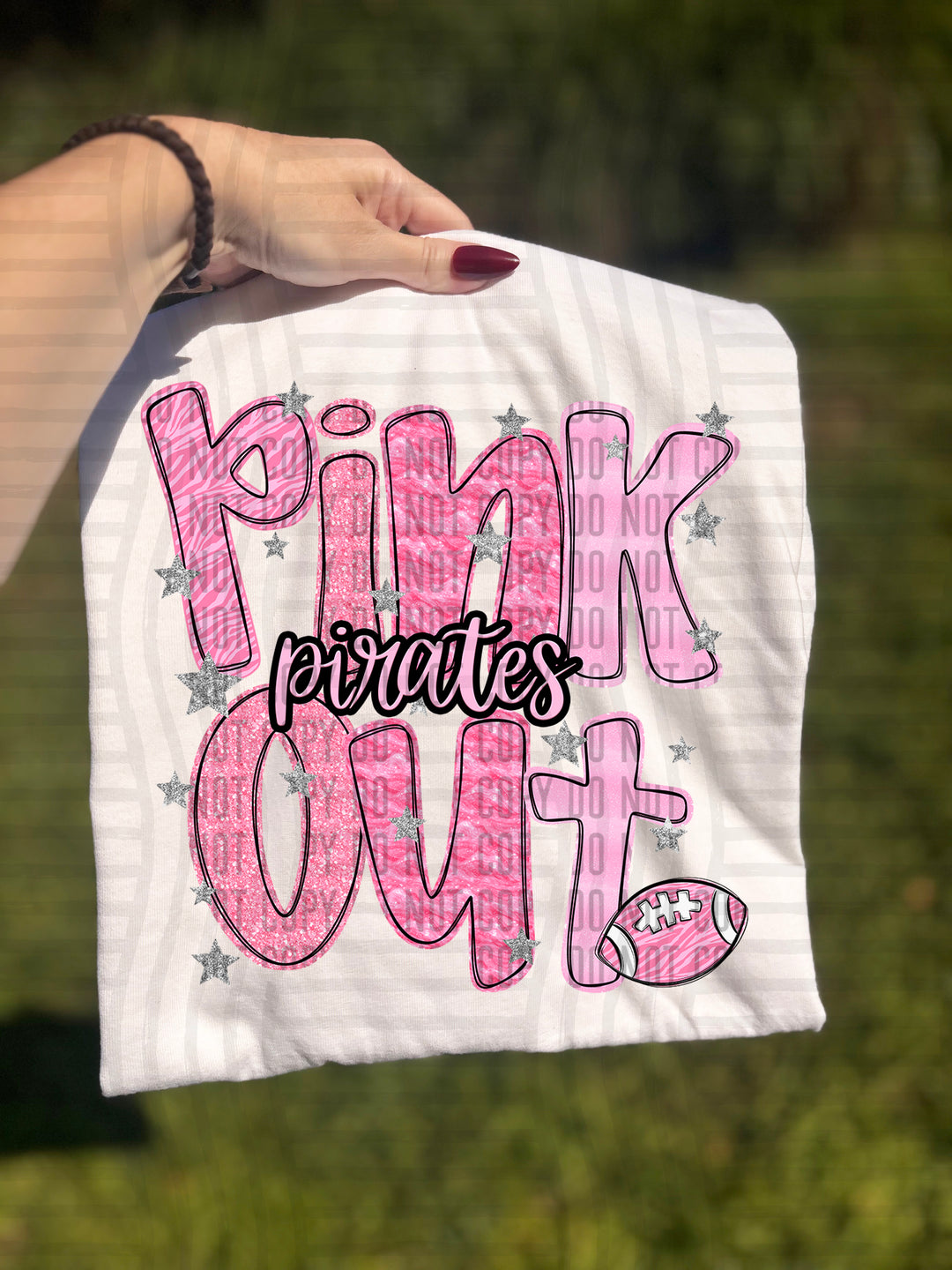 Pink Out Football DTF Print