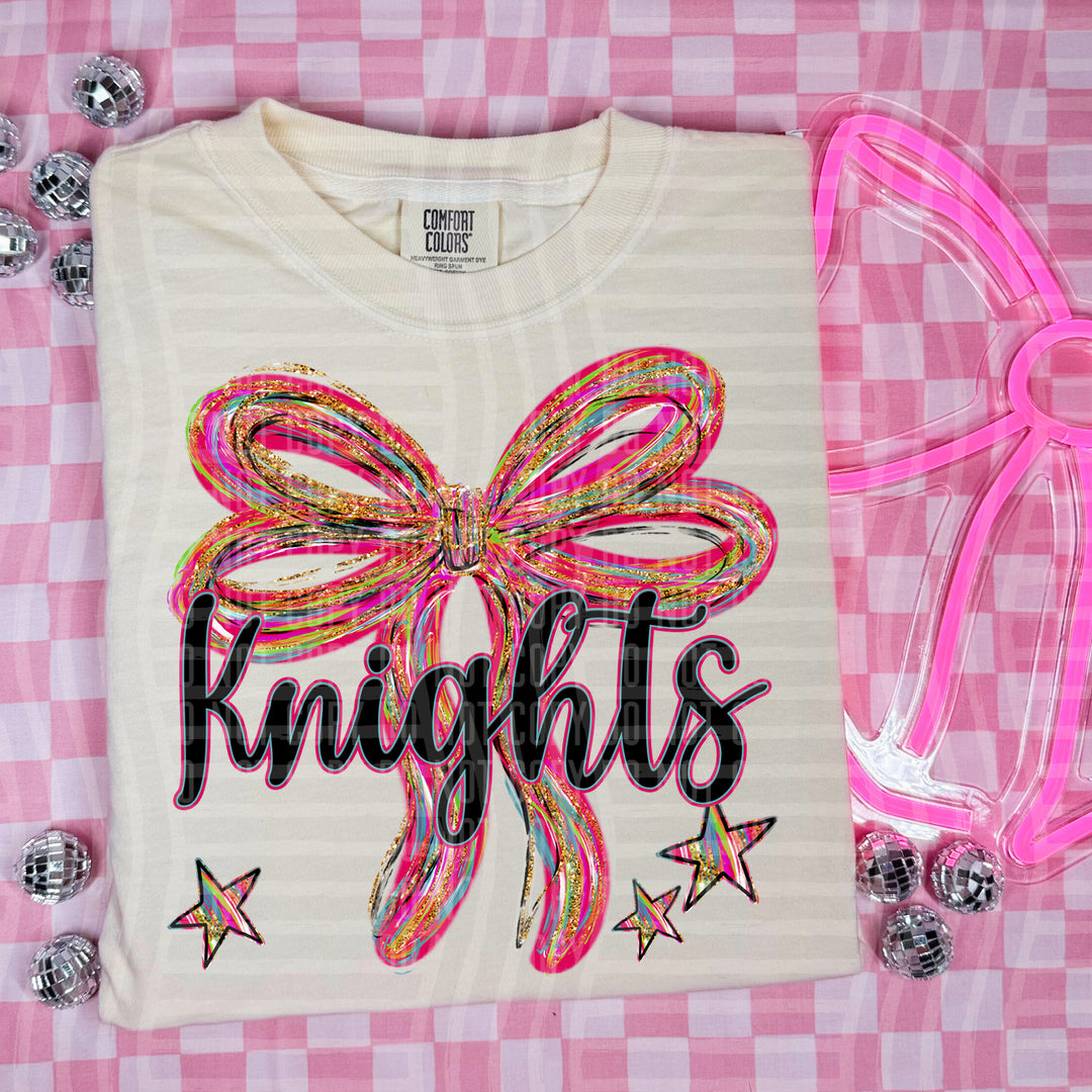 Whimsical Christmas Bows Mascots DTF Print